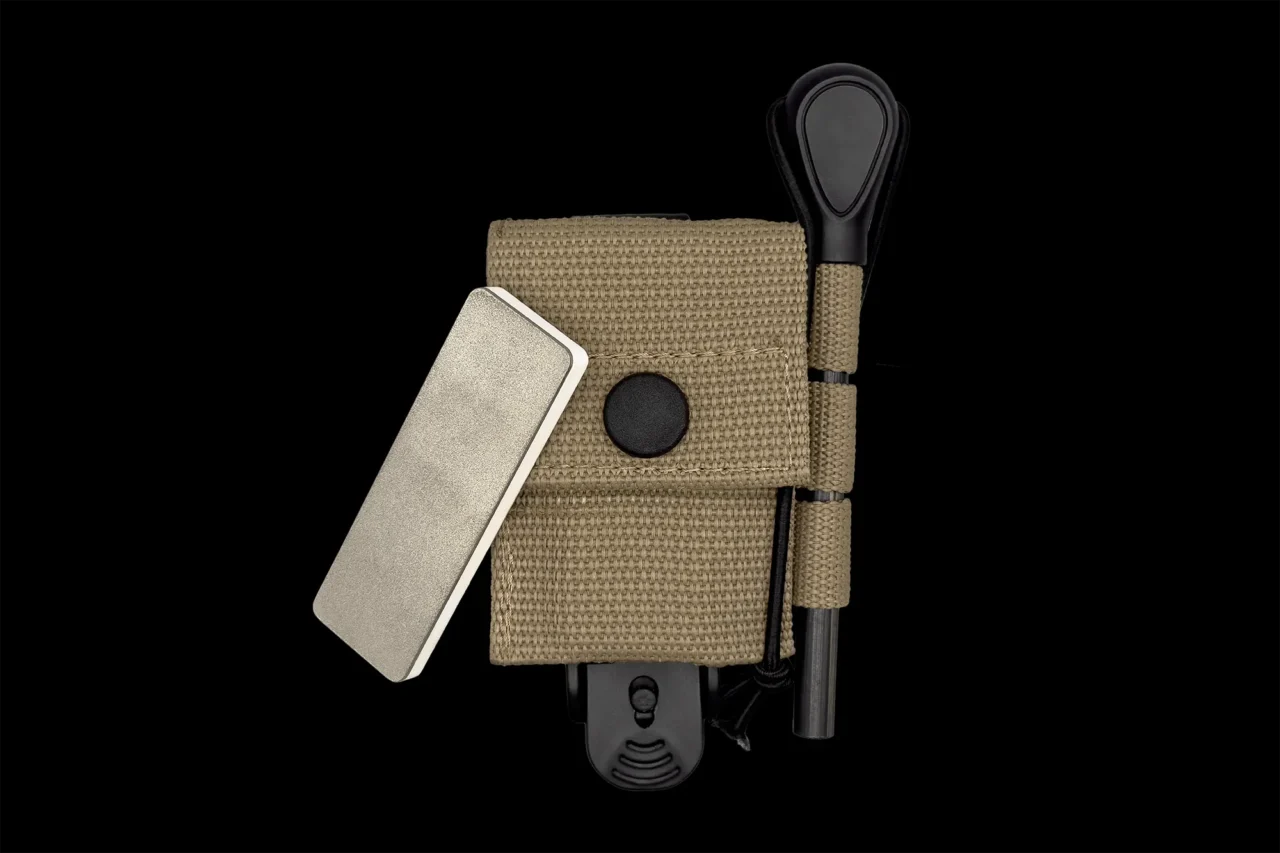 DUAL GRIT SHARPENER AND FIRESTEEL POCKET KIT